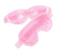 COOLHIYA 2pcs Cooling Ice Pack Eye Patches for Summer Use Reusable PVC Gel Eye Packs for Reducing Dark Circles at Home