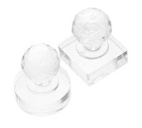 COOLHIYA 2pcs Eyeshadow Stamper and Blusher Pressing Tool Set, Plastic Geometric round Shapes, Easy to Use for DIY Eyeshadow Disc Repair and Highlighter Application, for Travel