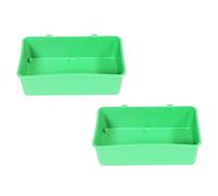 COOLHIYA 2pcs Green Plastic Bird Bathtub for Pet Birds with Creative Shape and Comfortable Bathing Experience Parrot Bathing Supplies for Cage Accessories