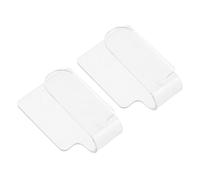 COOLHIYA 2pcs Handheld Acrylic Nail Art Palettes with Ergonomic Design and Easy to Wipe Surface for Makeup Use, White Colour Mixing Palettes for Salon and Personal Use