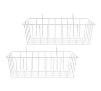 COOLHIYA 2pcs Hanging Rabbit Feeders for Small Animals, Wear-resistant Iron Hay Feeder Secure Fit and Back Wall Holder, Convenient Bunny Feeding Rack for Cage Use