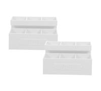 COOLHIYA 2pcs Miniature Dollhouse Fruit Rack Plastic Grocery Display Shelves for Pretend Play Kitchen Accessories for Dollhouse Interiors and Creative Role Playing
