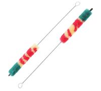COOLHIYA 2pcs Piccolo Cleaning Brush Set for Musical Instruments Featuring Portable Design and Cotton Thread Material, for Thorough Maintenance and Removing Fingerprints from Piccolo