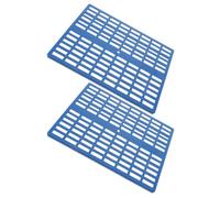 COOLHIYA 2pcs Plastic Pet Mats for Rabbit and Cat Cage Floor, Blue Small Animal Foot Resting Mats with High Strength and Skin Protection, Suitable for Living Room and Bathroom