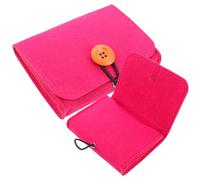 COOLHIYA 2pcs Portable Essential Oil Bottle Organizer Bag with Chemical Fiber Felt Material, Proper Capacity for Convenient Organization, for Purse or Desk Drawer Storage
