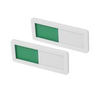COOLHIYA 2Pcs Sliding Privacy Sign for Office Doors Black Acrylic Self Adhesive 4X10Cm Indicator for Meeting and Restroom Use