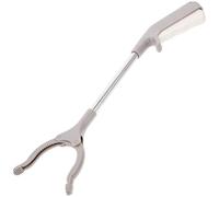 COOLHIYA 2pcs Stainless Steel Garbage Picker with Safe Non-Slip Handle, Lightweight Rubbish Grabber for Reaching High Areas and Working, Trash Pick up Tool for Elderly and Disabled