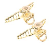 COOLHIYA 2pcs Sunflower Hair Claw Clips Durable Metal Jaw Clips for Women Non Slip Floral Hair Accessories for Fashionable Hairstyles Elegant Charming Styling Tool