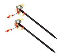 COOLHIYA 2pcs Vintage Hair Stick Set Metal Hair Forks with Elegant Ancient Style Design Practical Accessories at Ceremonies and Festivals