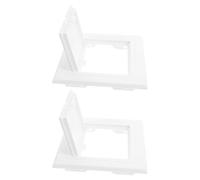 COOLHIYA 2pcs White Abs Plastic Access Panel for Drywall Ceiling Hole Cover with Modern Rectangular Design, Easy Install Inspection Hatch Door Panel for Plumbing and Ceiling Decoration
