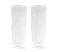 COOLHIYA 2pcs White Pp Aquarium Filter Bags 4 Inch 200 Micron Mesh Filter Sock for Fish Tank Mechanical Filtration Removes Organic Wastes Suitable for DIY and Sumps