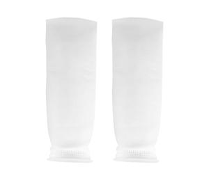 COOLHIYA 2pcs White Pp Aquarium Filter Bags 4 Inch 200 Micron Mesh Filter Sock for Fish Tank Mechanical Filtration Removes Organic Wastes Suitable for DIY and Sumps