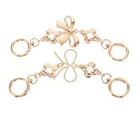 COOLHIYA 2pcs Zinc Alloy Metal Bag Extender Chain Replacement Strap Adjustable Purse Extension for Handbags Shopping Travel Party Hardware