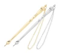COOLHIYA 2pcs Zinc Alloy Torah Bible Reading Pointer with Chain, Elegant Unique Design Finger Pointer for Adults, Resistant to Deformation, Jewish Bible Reading and Mitzvah Present
