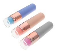 COOLHIYA 3 Pcs Gel Brush Silicone Nail Applicator with Cover Reusable Lightweight Nail Art Tool for Ombre Gradient and Precise Manicure