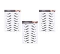 COOLHIYA 3 Sheets Waterproof Eyebrow Tattoo Stickers Temporary Brow Transfers Easy to Use Paper Material Suitable for Beginners and Novices