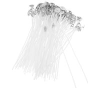 COOLHIYA 300pcs Cotton Candle Wicks: Bendable Pre Waxed Wicks With Base For Christmas Candle Making Diy Handmade Aromatherapy Holiday Home Decor