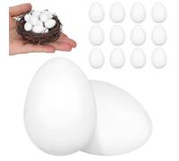COOLHIYA 30pcs Solid Plastic Artificial Eggs for Parrots and Pigeons, Sturdy Fake Bird Eggs with Multiple Combinations, for Training Parrots and Hatching Aid in Nest Management