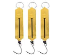 COOLHIYA 3pcs Mechanical Luggage Scale: 50kg/110lb Fishing Hanging Scale with Hook - Handheld Travel Suitcase Weighing Tool for Household and Outdoors