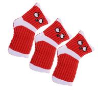 COOLHIYA 3pcs Plush Dog Socks Shape Squeaky Puppy for Dogs Stimulates Curiosity Sturdy Chew for Training and Keeping Occupied