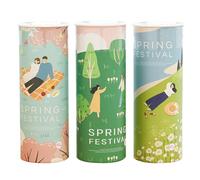 COOLHIYA 3pcs Portable Car Facial Tissues with Creative Round Cylinder Tissue Holder Soft Pulp Paper for Hands and Face for Use on The Road