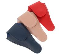 COOLHIYA 3pcs Pu Scissor Pouch Bag with Unique Style and Versatile Function to Keep Scissors at Your Side for Manicure and Pedicure Tool Storage Color