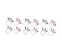 COOLHIYA 3pcs Question Mark Hair Band Punctuation Headbands for Women Non Slip Hair Hoops Creative Head Wraps for Halloween Parties and Everyday Fashion