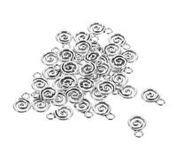 COOLHIYA 40pcs Antique Silver Swirl Charms Pendants for DIY Jewelry Making Unique Craft Supplies for Bracelets Necklaces and Earrings Reliable and Versatile Components for Jewelry