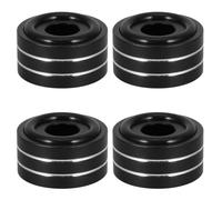 COOLHIYA 4pcs Aluminium Alloy Speaker Isolation Pads with Shock Absorption and Anti-slip Feet Cushion for Amplifier and Subwoofer, Universal Compatibility for Home Cinema Sound Stability