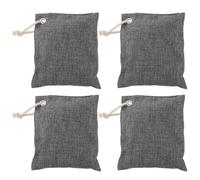 COOLHIYA 4PCS Bamboo Charcoal Odor Absorber Bags Household Closet Deodorizer for Shoes Moisture Absorbing Air Purifier for Closets Bathrooms and Spaces