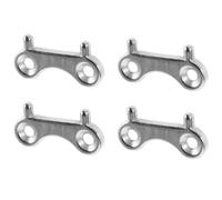 COOLHIYA 4pcs Deck Fill Plate Key Boat Key Floating Keychain Stainless Steel Boat Gas Tool Bottle Opener for Yacht Replacement Fuel Water Tank Silver