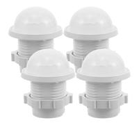 COOLHIYA 4pcs Infrared Motion Sensor Head Cover Screw-On White Plastic Protective Shell for Enhanced and Human Body Detection Technology