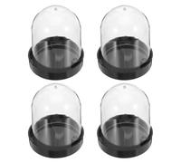 COOLHIYA 4pcs Plastic Mini Display Dome Cloche for Flower Displays and Pets, Versatile DIY Craft Dust Covers with Visibility, for Holiday Tabletop Decor and Terrariums