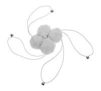 COOLHIYA 4pcs Plush Cat Tree Replacement Balls with Bell Safe and Sturdy Hanging Cat Spring Ball for Interactive Play on Scratching Posts and Trees