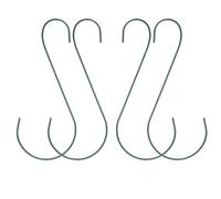 COOLHIYA 4pcs S Shaped Iron Bird Feeder Hooks Hanging Plant Bracket Hook for Outdoor Use Sturdy and Wide Range of Application Suitable for Hanging Flowerpots and Bird Feeders