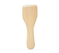 COOLHIYA 4pcs Small Beech Wood Turners Non-Stick Cooking Spatulas Butter Scrapers Natural Wooden Kitchen Utensils Safe for All Cookware Surfaces
