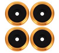 COOLHIYA 4pcs Speaker Pads Anti Vibration Furniture Feet Pads with Detachable Rubber Ring and Aluminium Alloy Material for Amplifier Height Raise and Sound Isolation