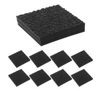 COOLHIYA 5 Pairs Shoe Repair Heel Patch - 2.36in Square Sole Repair Tips - Rubber Sole Protectors for High Heels Boots Noise Reduction and Anti-Friction Black