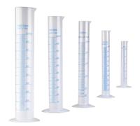 COOLHIYA 5pcs Measuring Cylinders and Accurate Scale and Stable Pentagonal Base, Laboratory Equipment for Chemical Process and Experimental Liquid Measurement, Available
