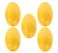 COOLHIYA 5pcs Portable Oval Pvc Rope Floats for Boats and Watercraft, Drift Brake Float Buoy Set for Pools and Anchor Lines, Yellow Kayak Safety Accessories for Fishing and Dock Use