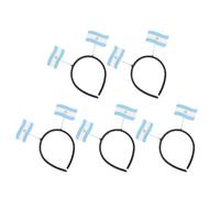 COOLHIYA 5pcs Soccer Headband National Flag Hair Clasp, Felt and Pp, Lightweight Foldable Comfortable to Wear, Vivid Colours, for Soccer Game Events and Party, Fans