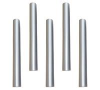 COOLHIYA 5pcs Zinc Alloy Manicure Pen Caps for Pens with Inner Diameter 8-9mm, Light-proof Brush Caps to Extend Service Life, Practical Silver Nail Salon Accessories
