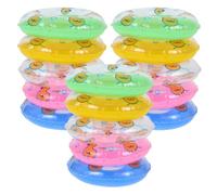 COOLHIYA 60pcs Mini Swim Rings For Dollhouse: Pool Float For Kids Rubber Ducks Desktop Beach Summer Baby Bathtub Toys Ornaments