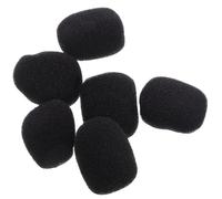 COOLHIYA 6pcs Mini Sponge Windscreen Covers for Lavalier Lapel Microphone and Wireless Headset Mic, Black Foam Microphone Protection, Compact and Portable for Conference Settings