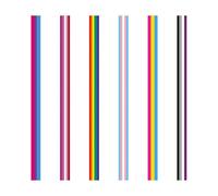 COOLHIYA 6pcs Rainbow Ribbon for Craft Making and Wrapping, Polyester Material, Can be Cut Freely, for Party Decoration and DIY Projects Random Color