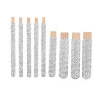 COOLHIYA 9pcs Brush Handle: Chic Wooden Makeup Brush Handles With Rhinestone Accents - Diy Grips For Diy Makeup Brush Parts Replacement