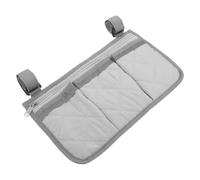 COOLHIYA Adjustable Strap Rail Bag, Pongee Bedside Caddy with Separated Compartments, Integrated Cup Holder and Wide Handle, for Hospitals and Nursing Facilities
