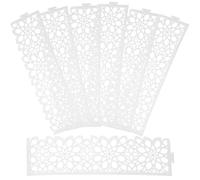 COOLHIYA Buckles for Decor Table with Effect Tidy Decorative and Keeps 50pcs Silver Hollowed Paper Napkin Elegant Festival Party Dinner