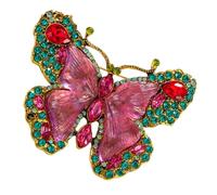 COOLHIYA Butterfly Beautiful and Eye-catching and Alloy Material Brooch Pin with Secure Fastening Lapel Jewellery Brooch for Mother's Day Or for Women Clothes Scarf Decoration