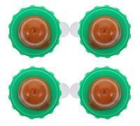 COOLHIYA Catnip Lollipop with Cover for Cats and Kittens 4pcs Pet Snack Digestion and Improving Cat Tongue Movement, Natural Catnip Treats for Indoor Use